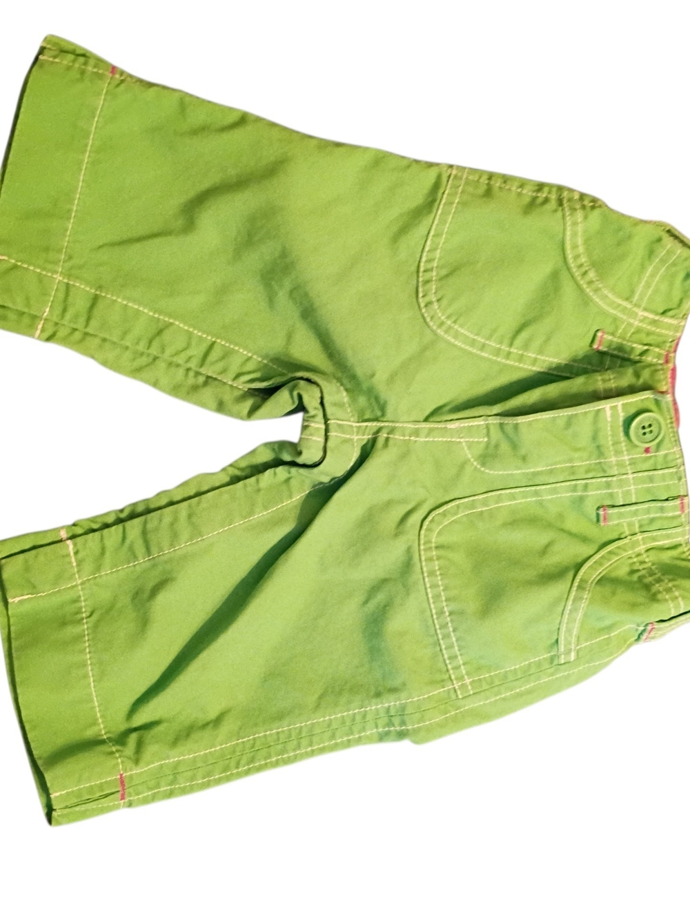 EUC GAP Vibrant Green Pink Cotton Pants 18-24 Months